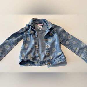Little Lass Blue Floral Jean Jacket